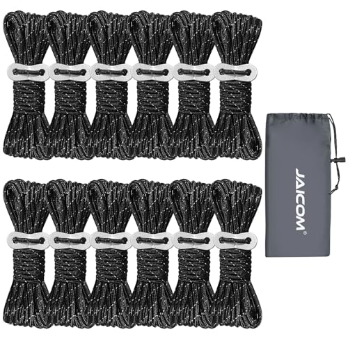 JAICOM 8 Pack Of 4mm High-Reflective Outdoor Guy Lines_desvips.com
