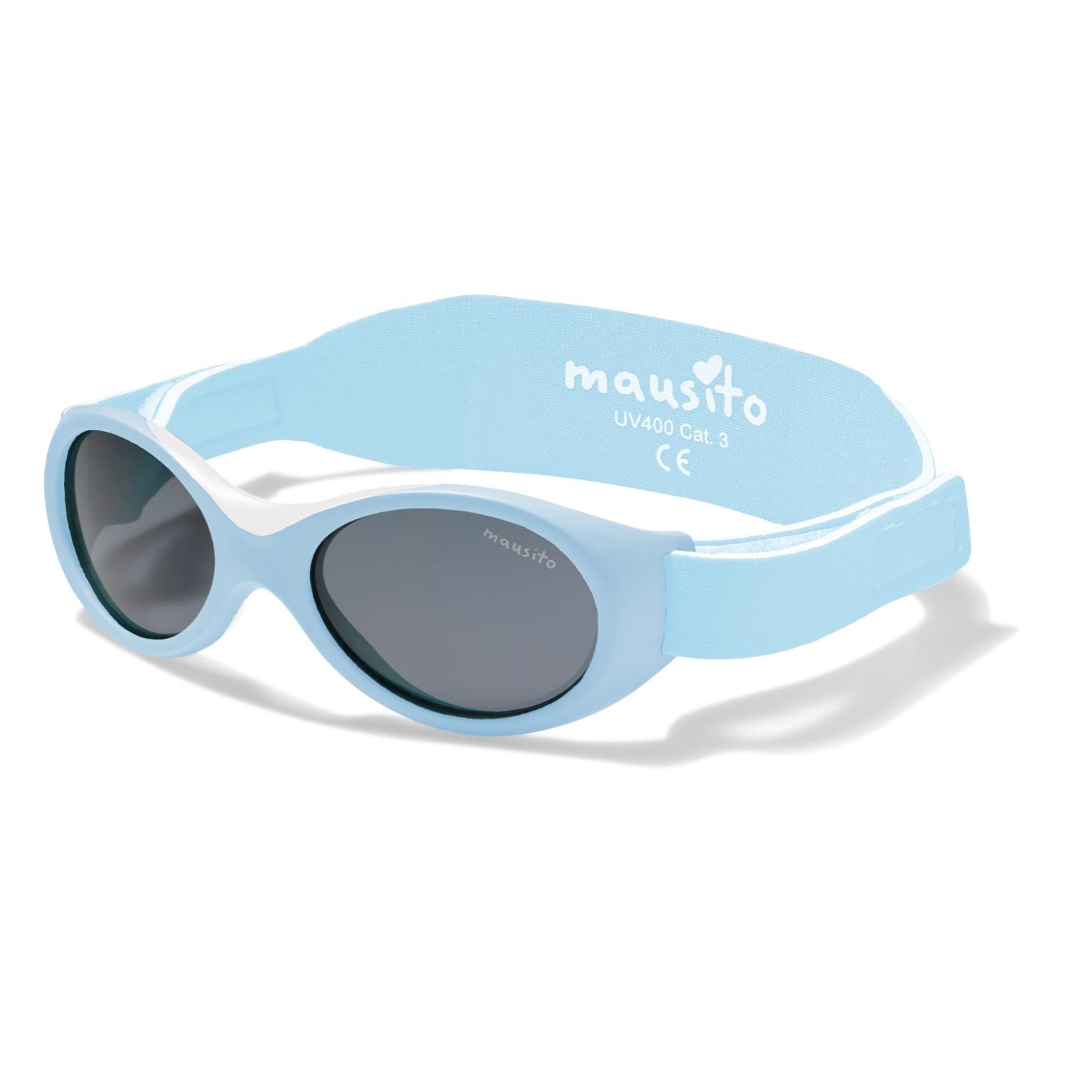 Mausito Gafas de sol BEBÉ 0-1,5 años niño I Gafas de sol infantiles FLEXIBLES I 100% PROTECCIÓN UV I Suave puente nasal I Gafas de sol para bebés con banda ajustable I Diseño Europeo