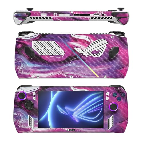 Image of MightySkins Carbon Fiber Skin Compatible with Asus ROG Ally - Pink Melt | Protective, Durable Textured Carbon Fiber Finish | Easy to Apply, Remove, and Change Style