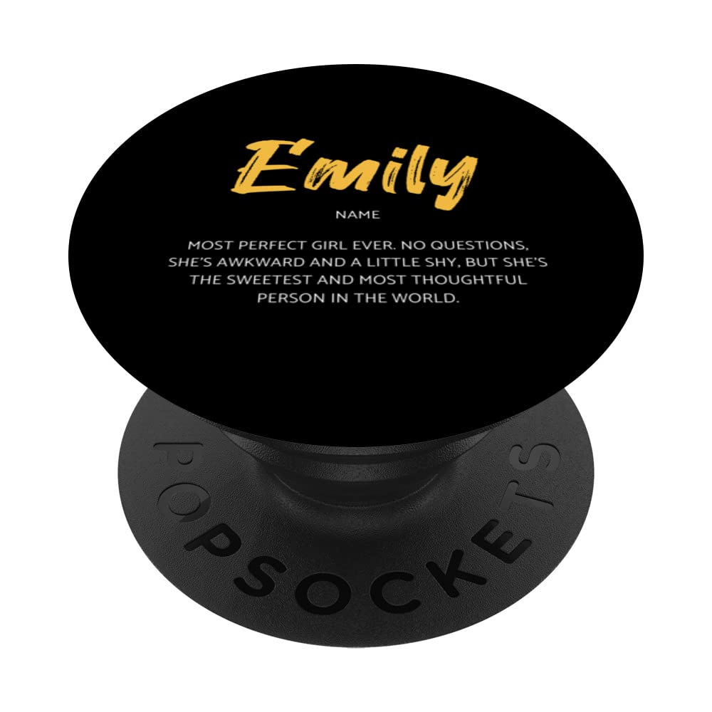 EMILY SARCASTIC NAME DEFINITION GIFT FOR EMILY PopSockets Swappable PopGrip