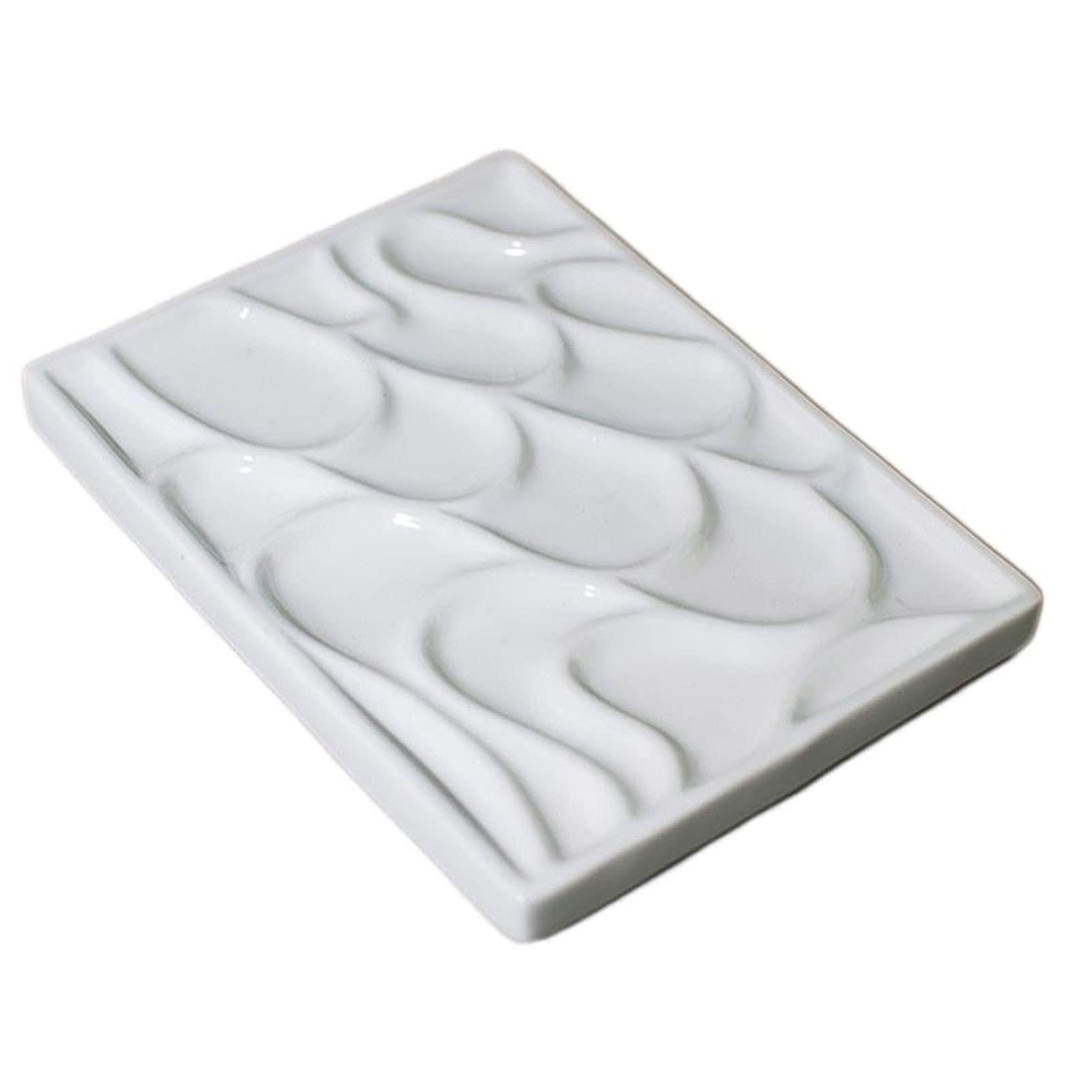 Artists Paint Palettes, Ceramic Porcelain Rectangle Paint Palette(21 * 14.5cm)