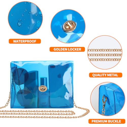 Image of HAOGUAGUA Clear Purse for Women, Clear Bag Stadium Approved, See Through Clear Handbag for Concerts Sports Events