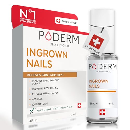 Poderm Emollient for Ingrown Toenail Treatment | Swiss-Made Nail Softener for Thick Curved Nails | Relieves Pain Prevents Infection - Lubricates the Nail & Softens Calluses | Created by a Podiatrist