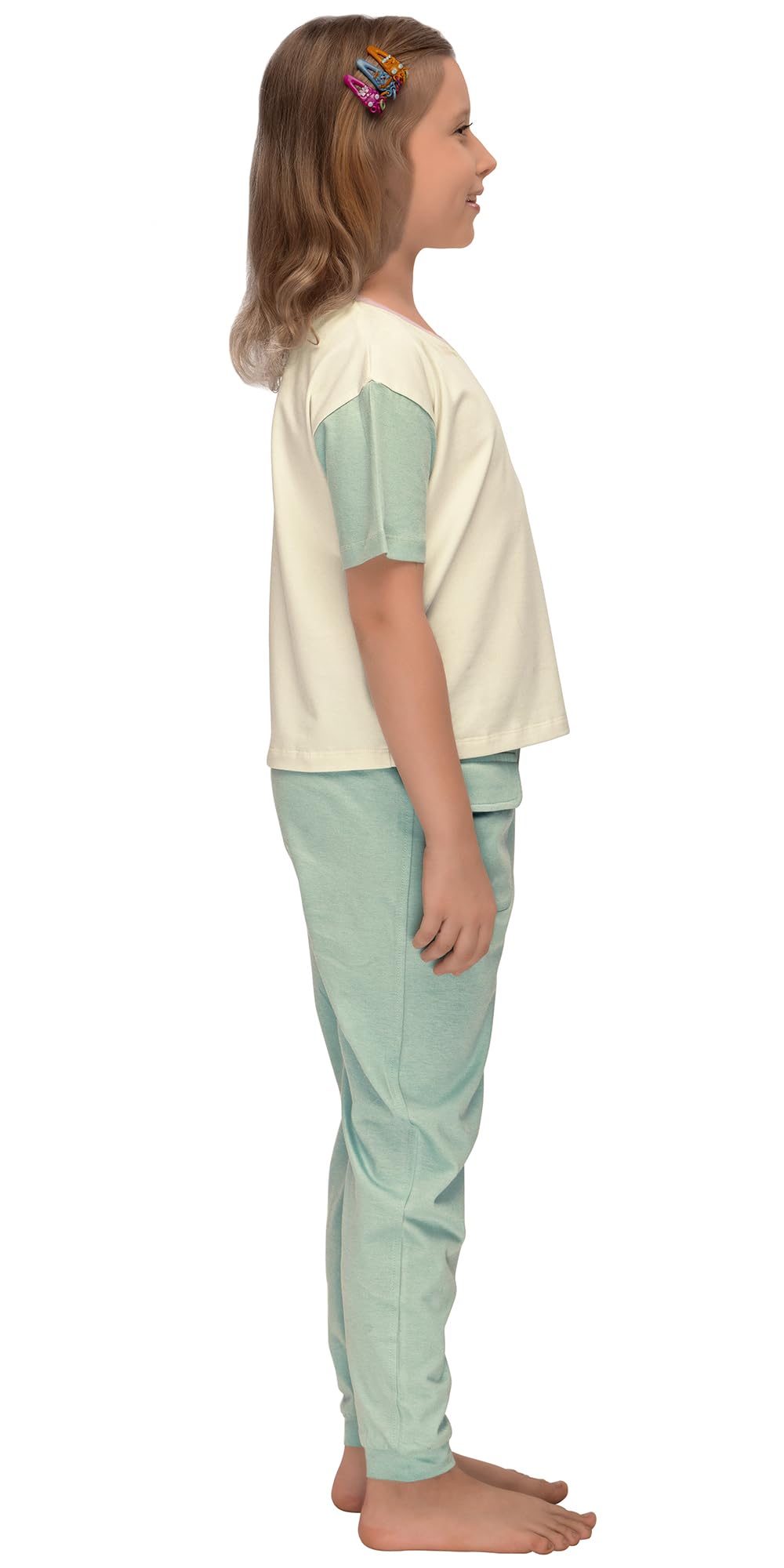 Laughing Kids Funny Bunny Top and Joggers Night Suit Sets for Girls LK-JG-25022 (7 to 8 to Years) Light Blue 3