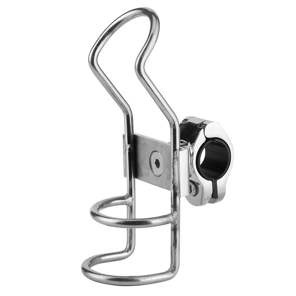 Yctze 2 pezzi porta canne da pesca in acciaio inox porta canna da pesca/supporto per canna da pesca morsetto montato su guida portacanna per barca da pesca kayak marino 26 mm 32 mm (26 mm/1.0 pollici)