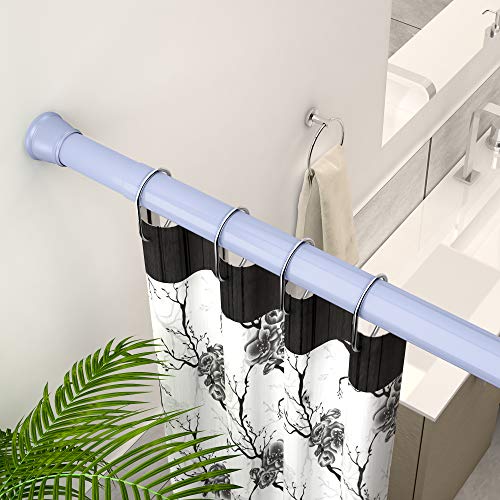 Image of Story@Home Set of 2 Pcs 100 CM-160 CM Simple Lightweight Rustproof Metal Adjustable -Length Shower Curtain Tension Rod -, Light Urple