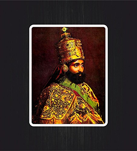 Akachafactory Autocollant Sticker Voiture Rasta jah Reggae Haile Selassie ethiopie Drapeau