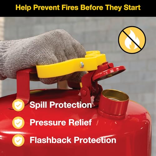 Image of Eagle 2.5 Gallon Type I Red Safety Gas Can for Gasoline