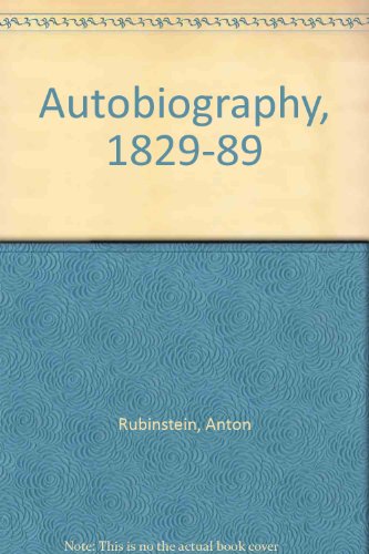 Autobiography, 1829-1889 0838303153 Book Cover