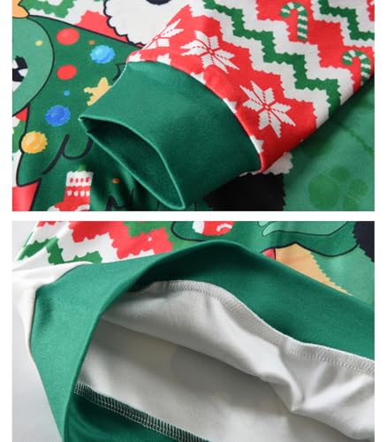 Ddsol Boy Ugly Christmas Sweatshirt Long Sleeve Santa Dinosaur Elk Train Bulldozer Kids Xmas Sweater Pullover Tops 4-10 Years 6 Ddsol Boy Ugly Christmas Sweatshirt Long Sleeve Santa Dinosaur Elk Train Bulldozer Kids Xmas Sweater Pullover Tops 4-10 Years - Image 7