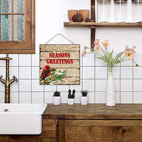 Oiseau Red Cardinal sur bois panneau décoratif pour maison cosy