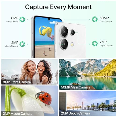 Image of UMIDIGI G9 5G Cell Phone, Android 14 Unlocked Phones, 12(6+6) GB +128GB /1TB TF Expand, 5G Dual SIM, 50MP Camera, 6.75 inch HD+ 90Hz Display, AI Face & Fingerprint Unlock, 5000mAh Android Phone White
