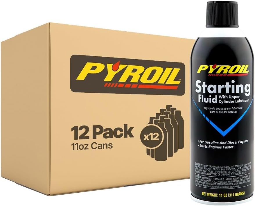 Regular Starting Fluid with Upper Cylinder Lubricant, for Gasoline & Diesel Engines, Combustion Ready at -40° F, 11 Oz