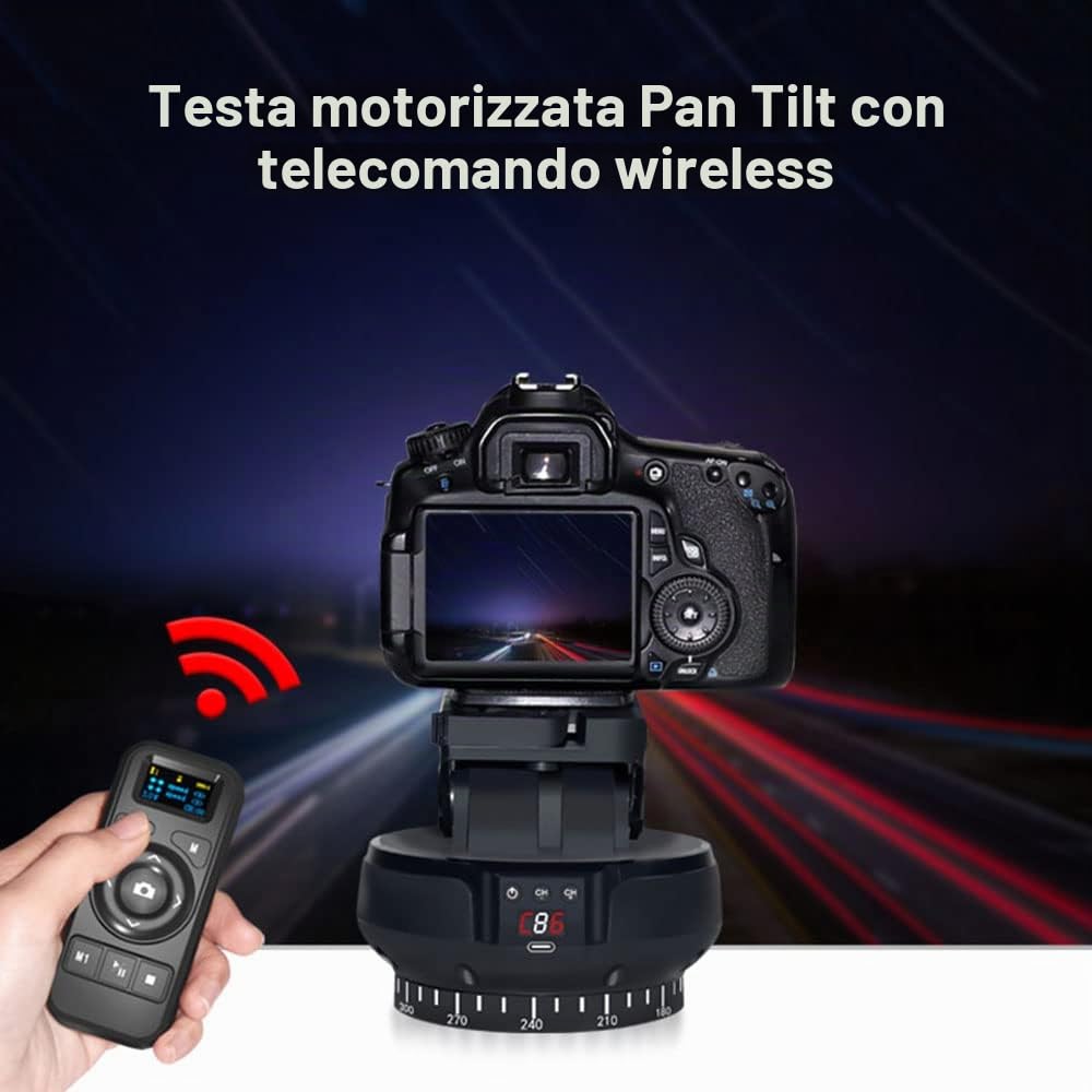 Andoer Testa per Treppiede con Testa a Sfera Panoramica Ruotabile di 360° Testa Fluida per Treppiede per Videocamera Fotocamera DSLR Compatta tabilizzatore Fotocamera Fotografia Professionale