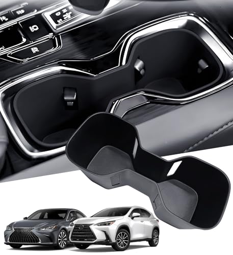 Image of Cup Holder Inserts for Lexus ES 2025 2024 2023 & Lexus NX 2026 2025 2024 2023 2022, Interior Accessories TPE Cup Holder for 2023-2025 ES250 ES300h ES350 & 2022-2026 NX250 NX350 NX350h NX450h+