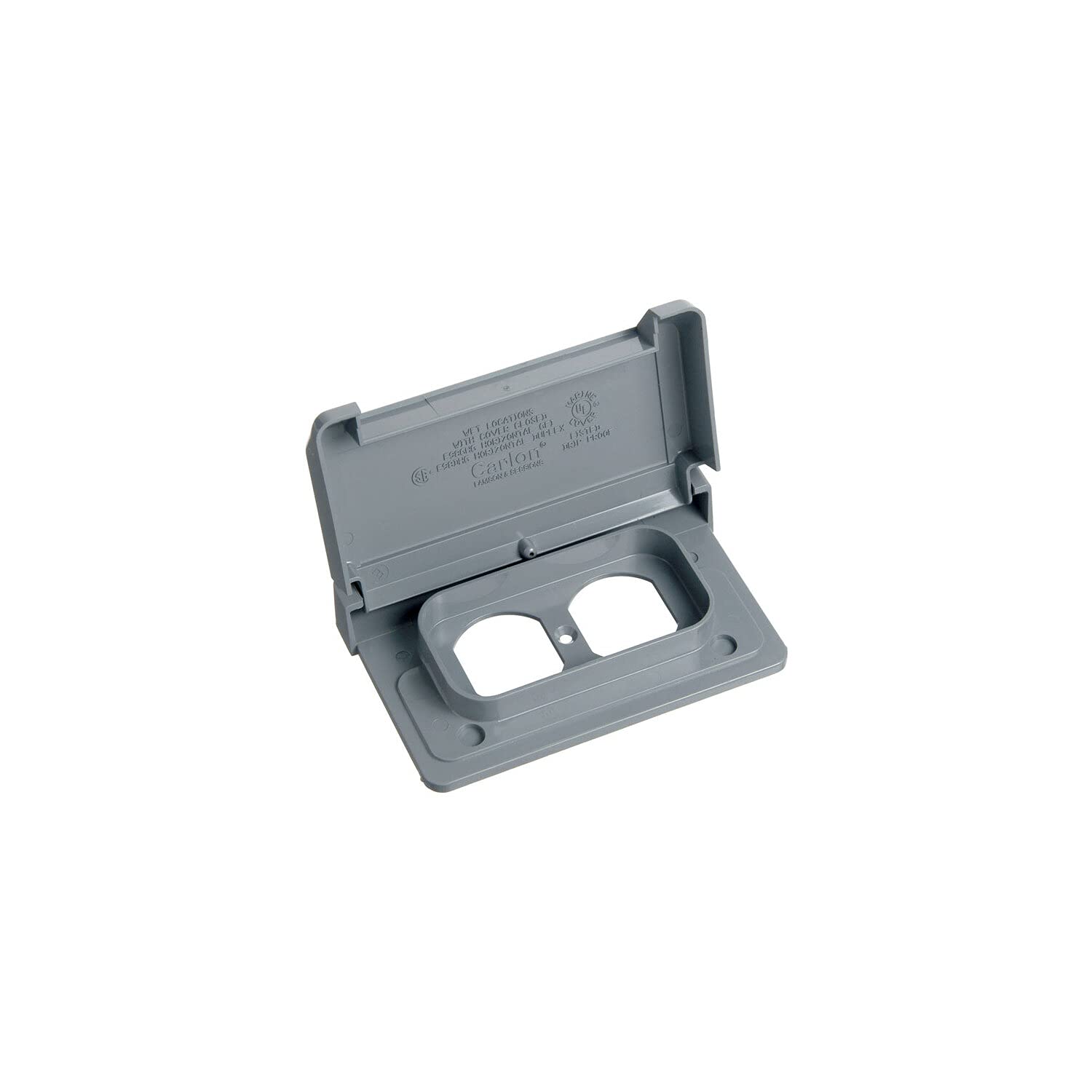 THOMAS & BETTS/CARLON E98DHGN-CAR Lamson Carlon Duplex Receptacle Cover, Grey