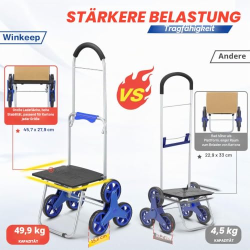 Popolic Verbesserter Einkaufstrolley, 2-in-1 zusammenklappbarer Einkaufswagen, 75 l Kapazität...