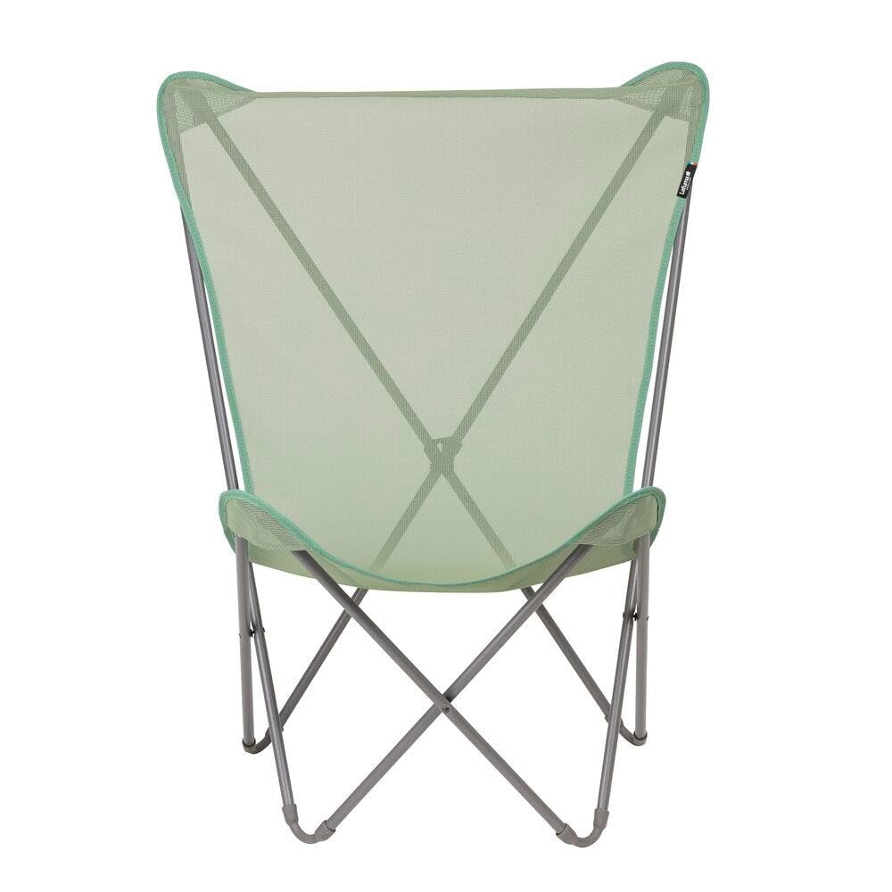 Lafuma MOBILIER Silla plegable de mariposa POP UP, tela Batyline® duradera y extraíble, silla de exterior para terraza, salón, jardín, 1 posición, máxima comodidad, fabricada en Francia, verde