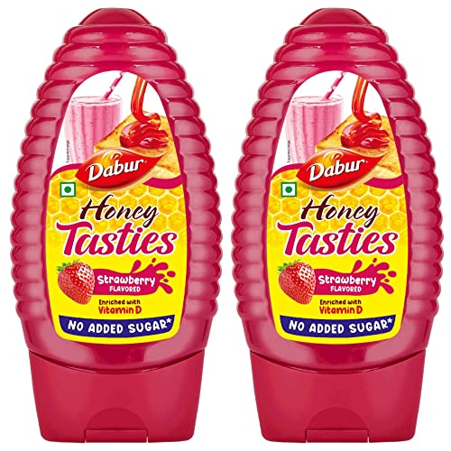 Dabur Honey Tasties (Strawberry) – 400g (Pack Of 2, 200g Each) | Enriched With Vitamin D | Source Of Nutrition | No Added Sugar For Rs. 120 @ 50 %