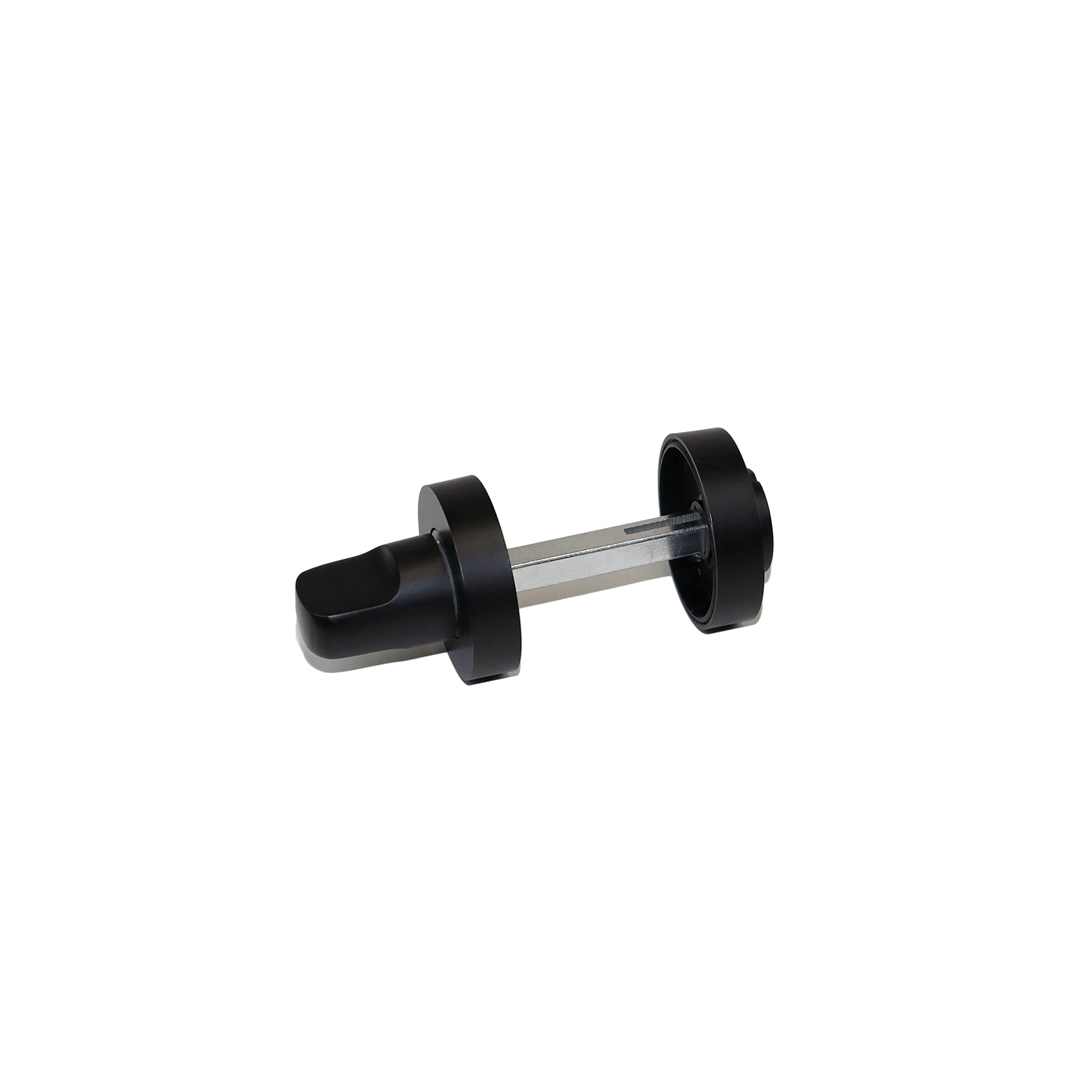 Emuca - Muletilla para puertas correderas de interior, lote de 5 condenas con roseta D.35 mm, zamak, Negro