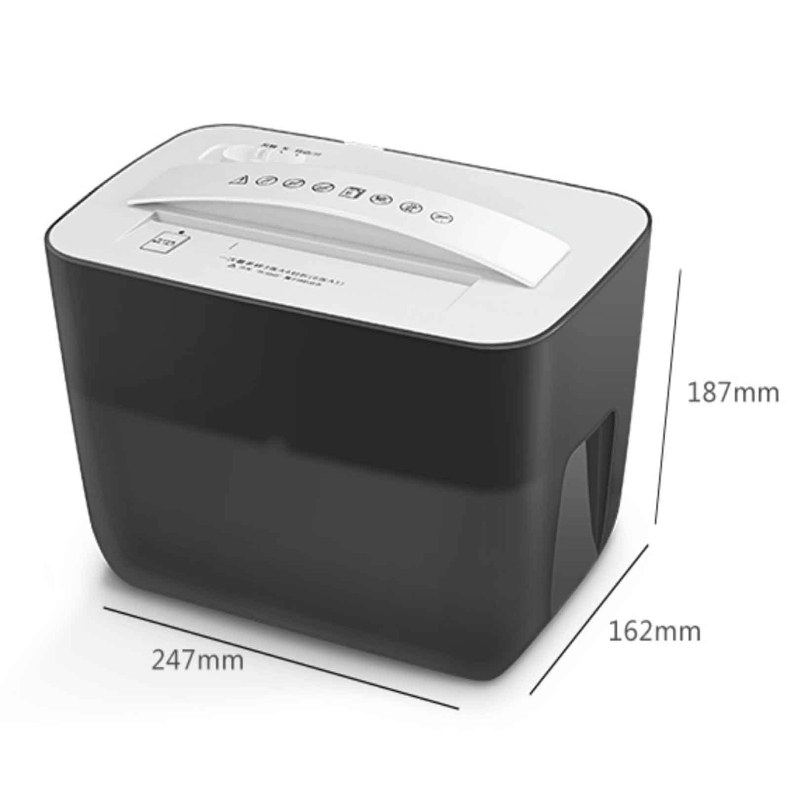 Paper Shredder Mini distruggi documenti desktop, distruggidocumenti per home office, riservatezza a 5 livelli, capacità 4,5 litri, adatto per carte triturate, carta/carte/chiodi/foto