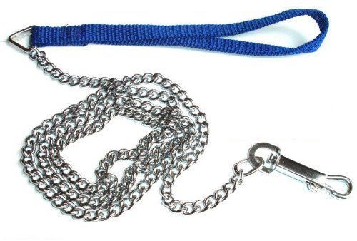 k0970 Dog Pet Puppy Leash Training Lead Chain w/Nylon Handle Swivel Hook 48" Blue OR Yellow