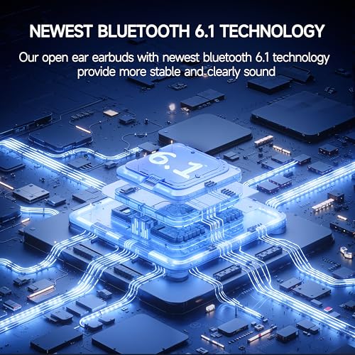 Image of Air Conduction Earphones, Bluetooth 6.1 Open-Ear Headphones, 16hrs Playtime, IPX6 Sweat-Resistant Rating, Lightweight Design, High-Fidelity Sound, Designed for Running, Sports, and Travel