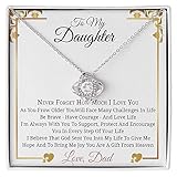 To My Daughter Necklace - Father And Daughter Necklace Heart - Necklace Gift From Daddy - Luxury Nec