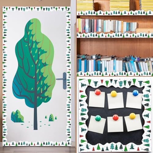 Pegatinas de árbol navideño para resolver la ambientación de paredes vacías 2
