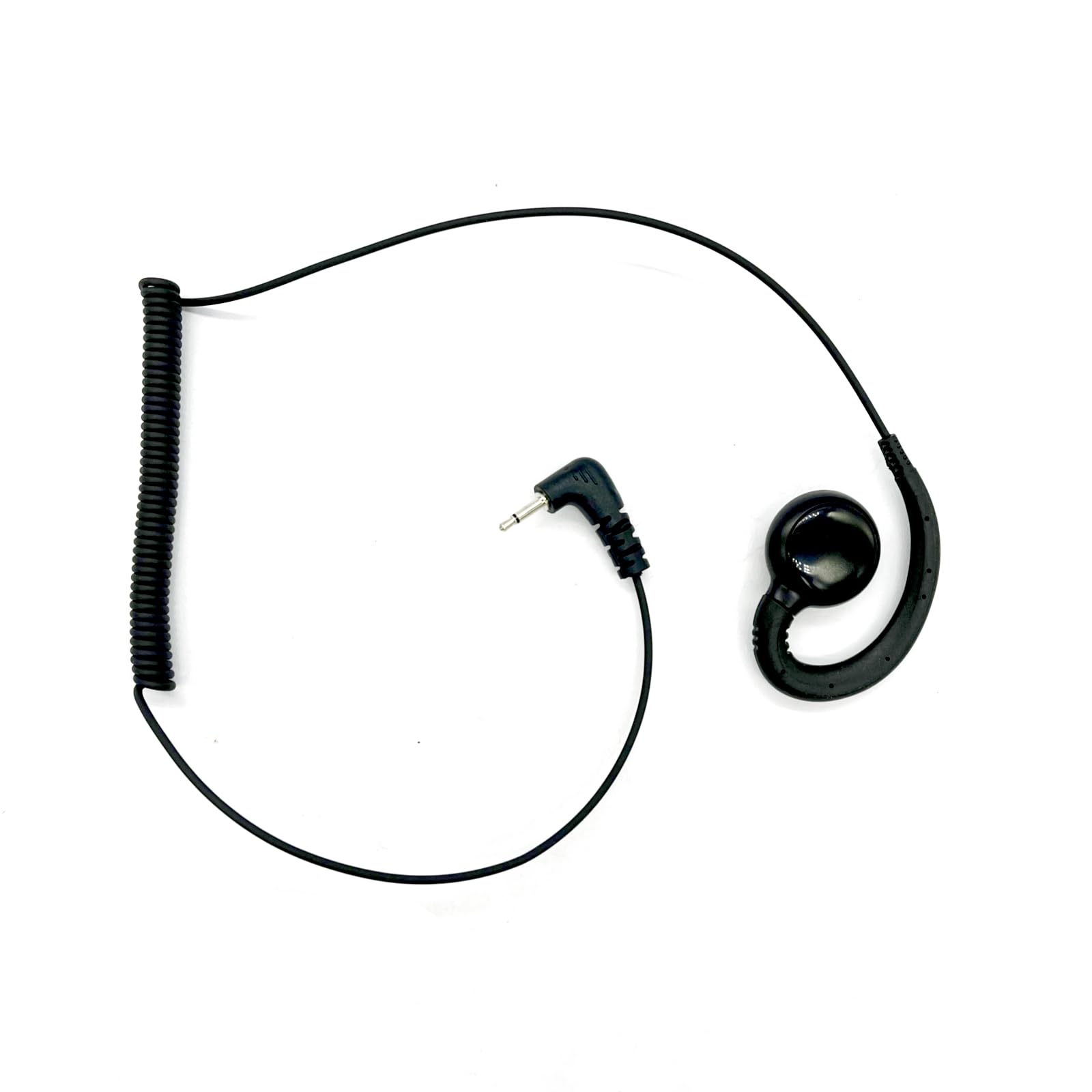 JUYODE2.5mm Listen Only Earpiece C-Swivel Single Wire Short Cord Listening Receiver Headset for Harris XL200 Lapel Mic HYT Hytera SM26M1 SM26N2 SM26N4 Remote Speaker Microphone Audio Transceivers