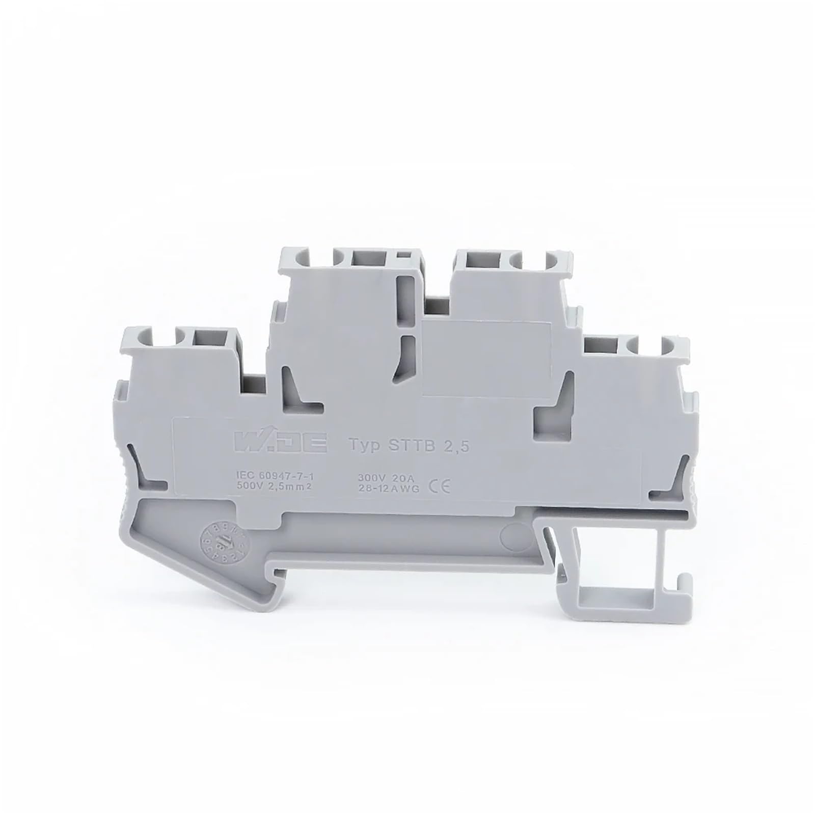 Morsettiera su guida Din STTB-2.5 Connettori for cablaggio elettrico Doppio strato Connettore di collegamento a molla Conduttori for cavi 10 pezzi(ORANGE)