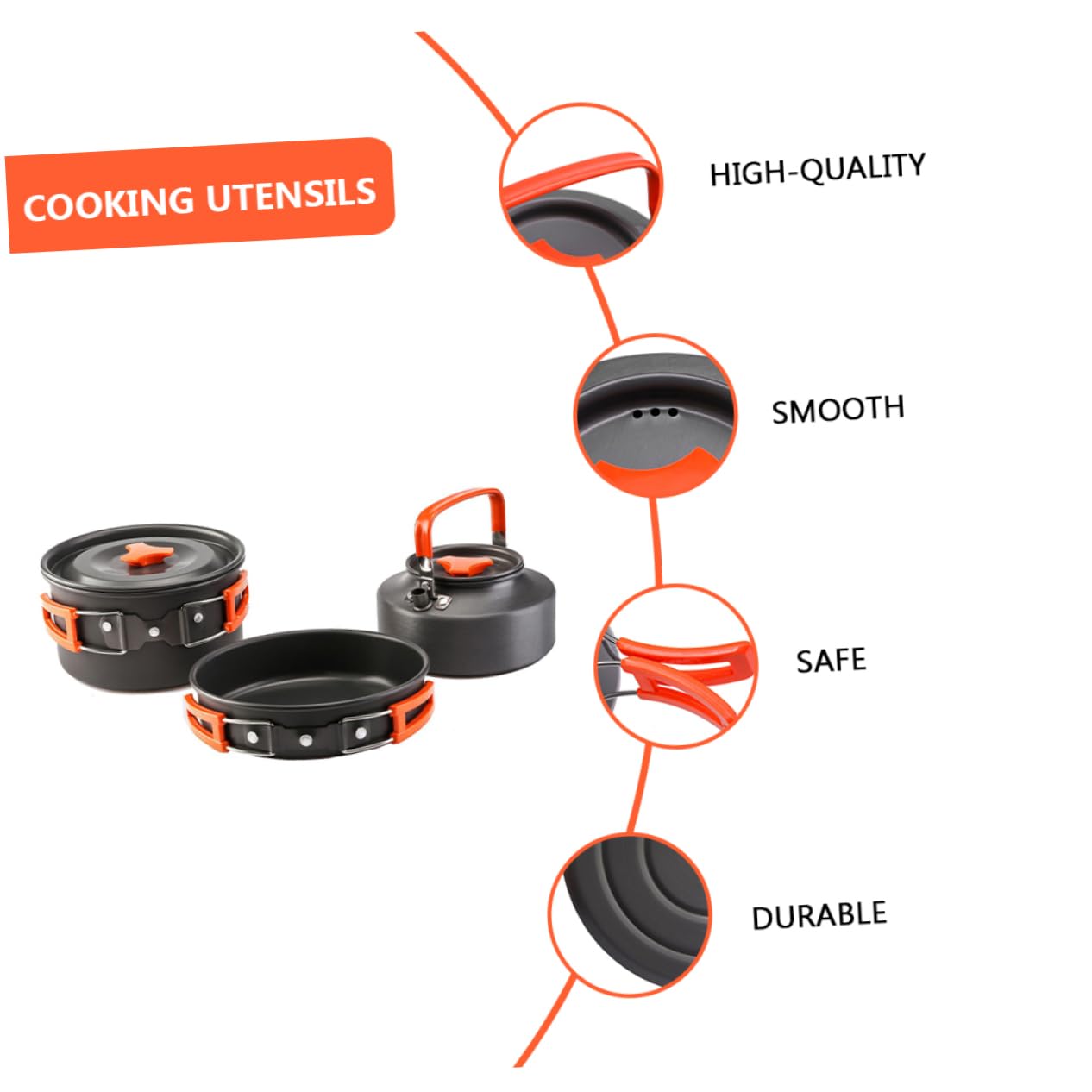 1 set Utensili per Attività Outdoor per Picnic e Escursioni