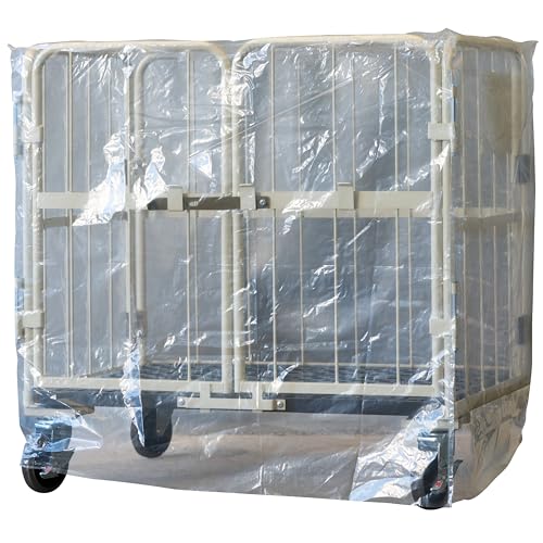 Amazon | 台車屋五常 天使のカゴ台車用防水・防塵箱型ポリカバー 透明