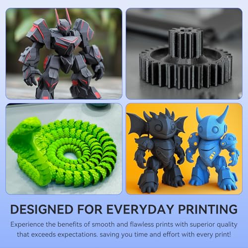 Filamento PLA 1,75 mm para Impresora 3D - Precisión Dimensional +/- 0,02 mm - Bobina 1,1 KG - Color Negro 1100G - Fernando Cortés Filamento PLA 1,75 mm para Impresora 3D - Precisión Dimensional +/- 0,02 mm - Bobina 1,1 KG - Color Negro 1100G - Fernando Cortés