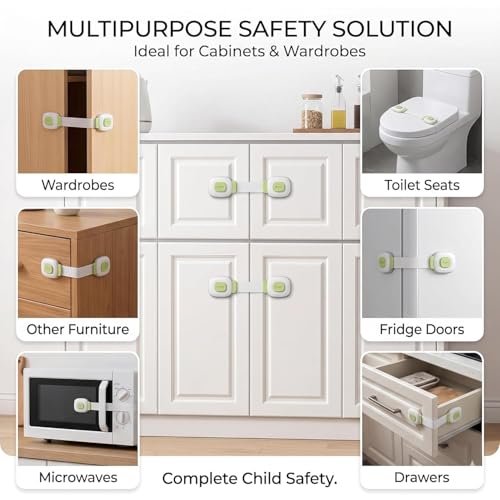 Image of Safe-O-Kid Baby Proofing Safety Kit | 1 Edge Guard, 4 Corner Protectors, 2 Smiley-End Safety Locks, 5 Electric Socket Covers & 1 Multipurpose Safety Lock | Home Safety for Babies - Assorted