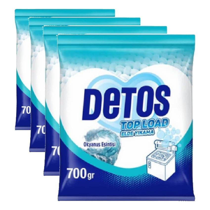 Detos Okyanus Esintisi Elde Yıkama Deterjanı 700 gr (4 paketi)