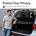 AUMOTOST Compatible with Land Rover Discovery Sport 2014-2019 Canvas Cargo Cover Retractable Trunk Luggage Storage Cover Security Shield Shade with Installation Accessories, Removable, Waterproof