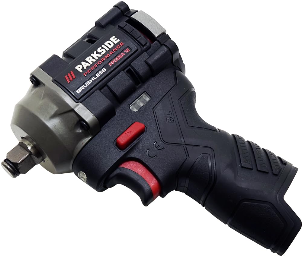 HEADNMORE Bundle Parkside Performance PPDSSA 12 - Llave de impacto (12 V, 350 Nm, 933 g, PPDSSA 12 (sin batería) + llavero