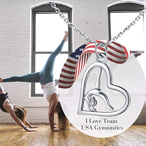 Gymnastics Gifts for Women Gymnast Necklace 925 Sterling Silver Gymnastics Fashion Jewelry Pendant Birthday4