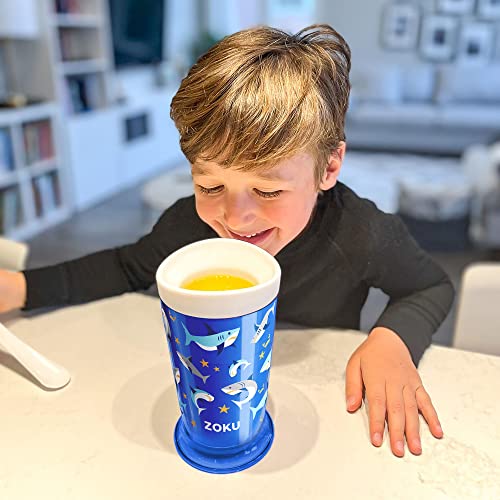 ZOKU Original Slush and Shake Maker - Slushy Cup für Einzelportions-Slushies, Frucht-Smoothies und Milchshakes in wenigen Minuten, BPA-frei, Hai – Bild 7
