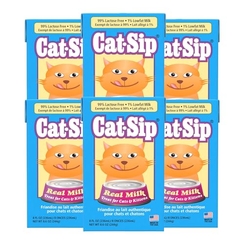 Pet-Ag Cat-Sip Real Milk Treat - 8 oz, 6 Pack - Ready-to-Feed Sna...