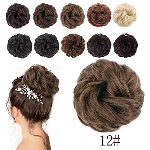 AISI BEAUTY Messy Hair Bun Extensions Chignons Hair Hair Scrunchie Scrunchy Updo Hairpiece (12#)
