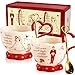Lengba Mr and Mrs Coffee Mugs Set - 13Oz Heart-Shandle Red Couple Mugs for Wedding Engagement, His and Hers Ceramic Mugs with Gift Box