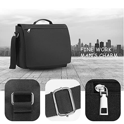 Eshow Canvas Messenger Bag 14In Canvas Laptop Messenger Bag Shoulder Bags For Men Women Crossbody Work Bag Vintage Casual Bag #TOP5