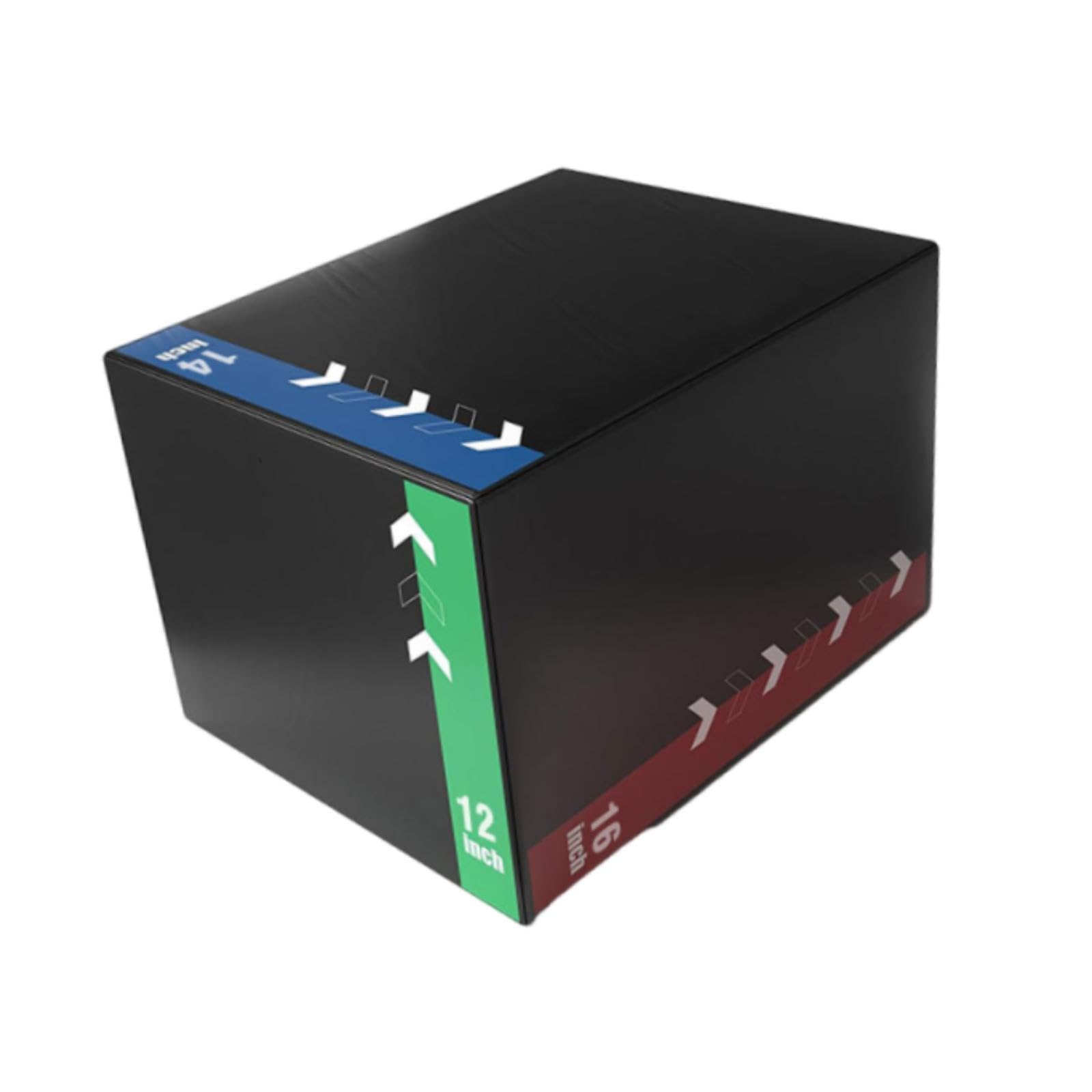 Caja pliométrica 3 en 1 para Saltos, de Entrenamiento de Fuerza y ​​Agilidad de 30x35x40 cm para Gimnasio en casa.