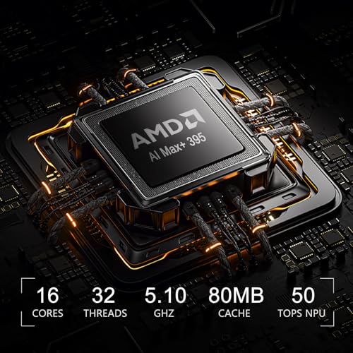 Image of NIMO Mini PC Desktop, AMD Ryzen AI Max+ 395 128GB LPDDR5 8000MHz RAM 8TB SSD (Up to 5.1GHz) Mini Desktop Radeon 8060S Graphics Computers with USB4.0 BT5.2 4K Display WiFi 7