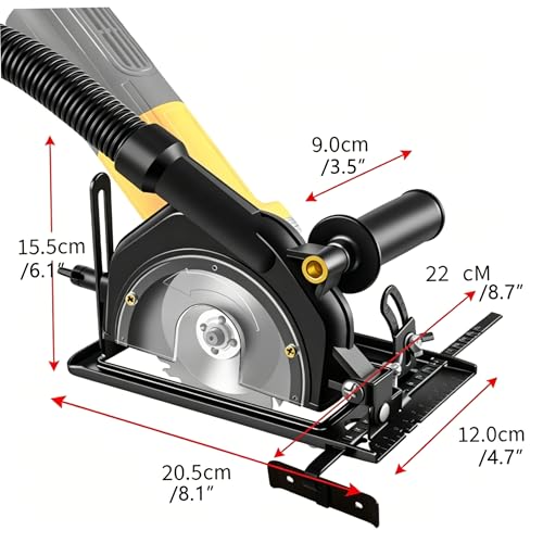Soporte para amoladora angular de 125mm y base de corte ajustable de 0 a 45 5