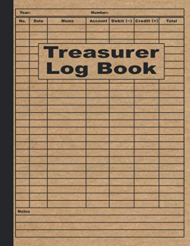 Treasurer Log Book: Income and Expense Journal Accounting Ledger Book