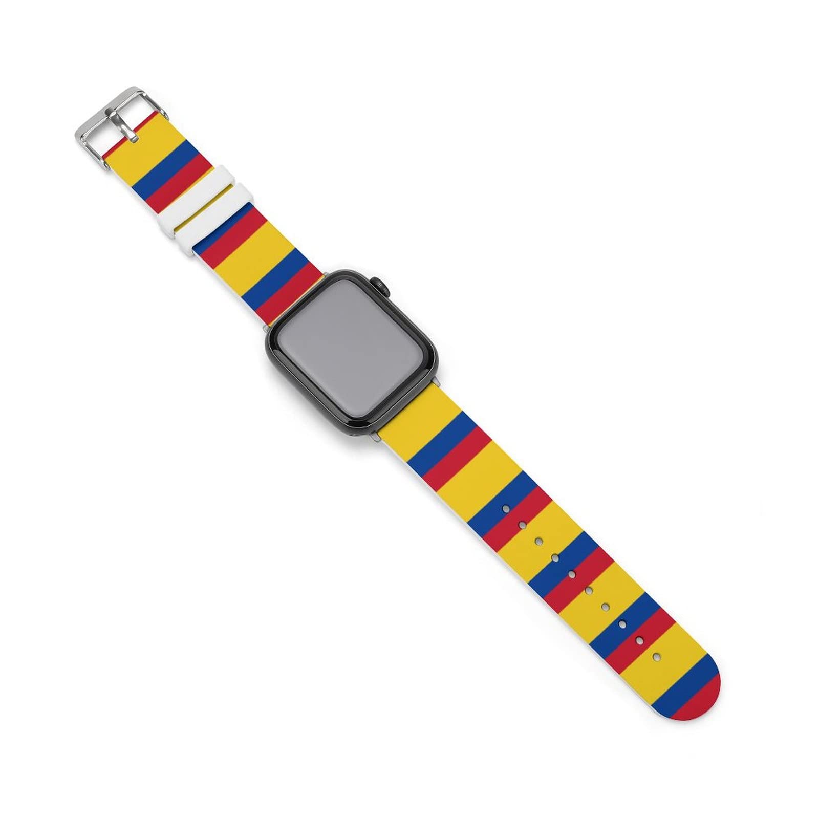 Colombian Flag Watch Bands Silicone Replacement Straps Sport Wristbands Compatible with Apple Watch 38mm/40mm