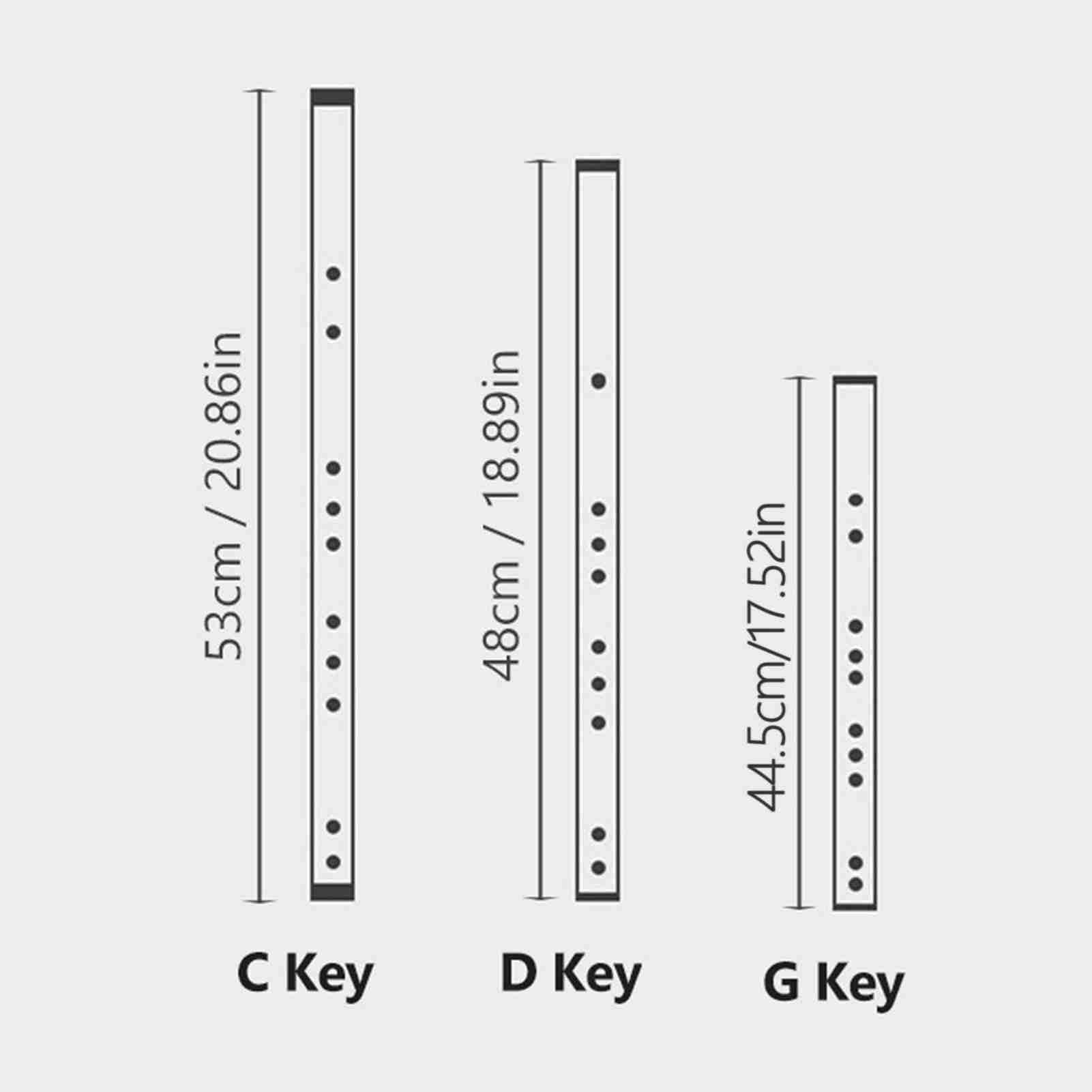 Walfront Flauto di bambù Dizi Flauto di bambù Cinese Strumento Musicale Tradizionale Chiave di Strumento C, D, e, F, G con Borsa da Trasporto per gli Amanti della Musica per (Chiave SOL)